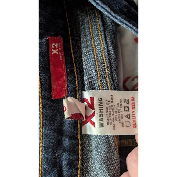 X2 Jeans Womens vtg Ultra Low Rise W01 Skinny Jeans Sz 6 Dark Wash Pockets Y2K - Picture 3 of 7